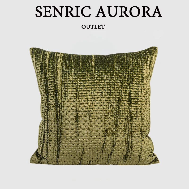 Design Luxury Cushion Cover 30x50 50x50cm Mercerized Velvet Embossed dot - Green Square Pillowcase For Home Hotel Bed Sofa