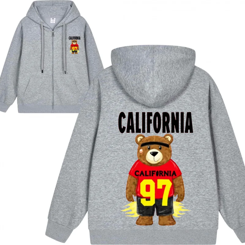 Men's Zip-Up Hoodie Cartoon Owl With Glasses Design 2025 New Style Casual Couples’ Style Couples’ Style