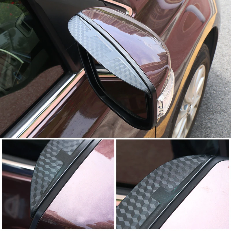 Car Styling For Citroen C5 Aircross 2018-2022 Carbon Fiber Pattern Car Rearview Mirror Eyebrow Rain Gear Shield Anti-rain Cover