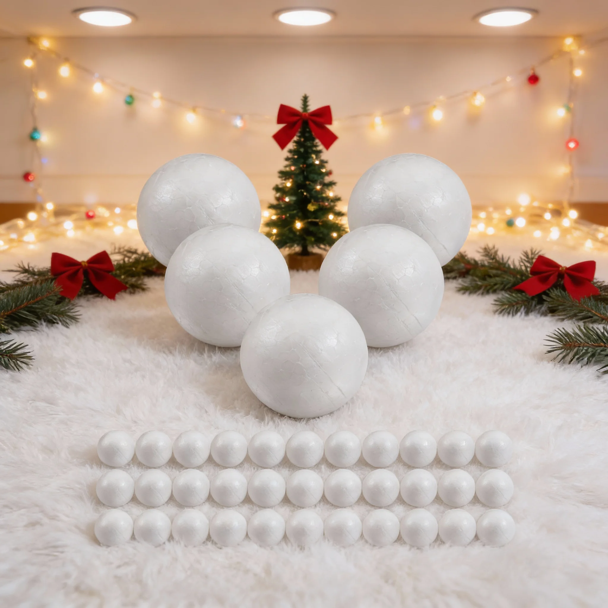 

50Pcs 6Cm Foam Craft Ball White Styroporkugel for DIY Decorations Wedding Party Christmas Ornament Craft Projects Home