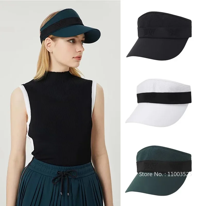 2024 Summer Ladies Golf Empty Caps Sports Sun Protection Breathable Hats for Women Adjustable Sun Visor Tennis Running