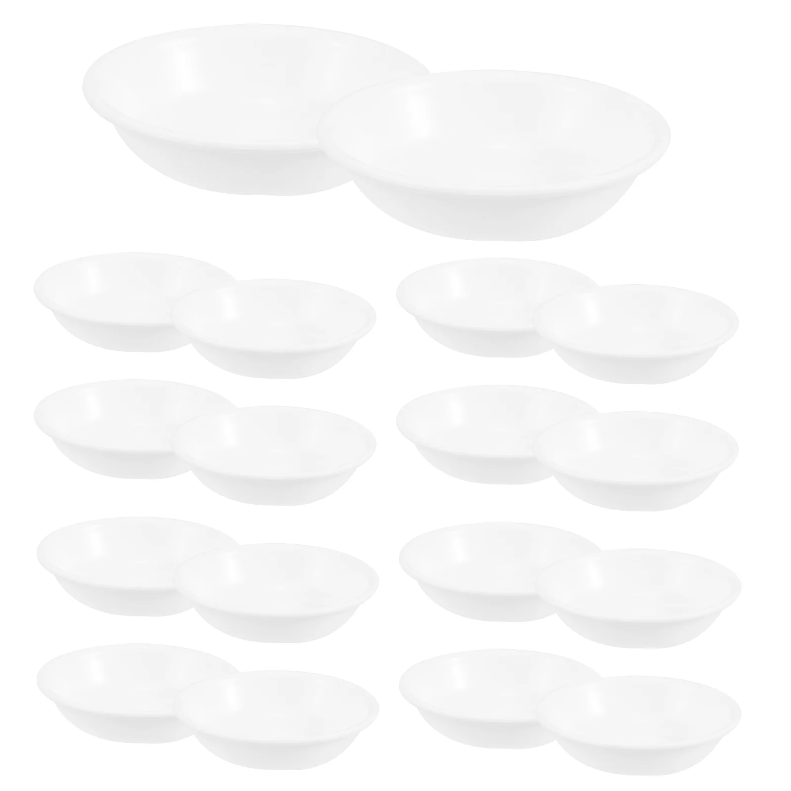 20 Pcs Seasoning Dish Sauce Bowls Mini Soy Condiment Plastic Dipping Containers