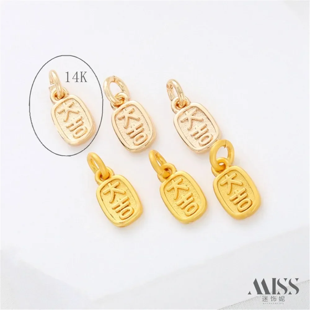 14K gouden tas, kleurbehoud geluk geluk hanger kleine hanger DIY armband, ketting, sieraden accessoires.