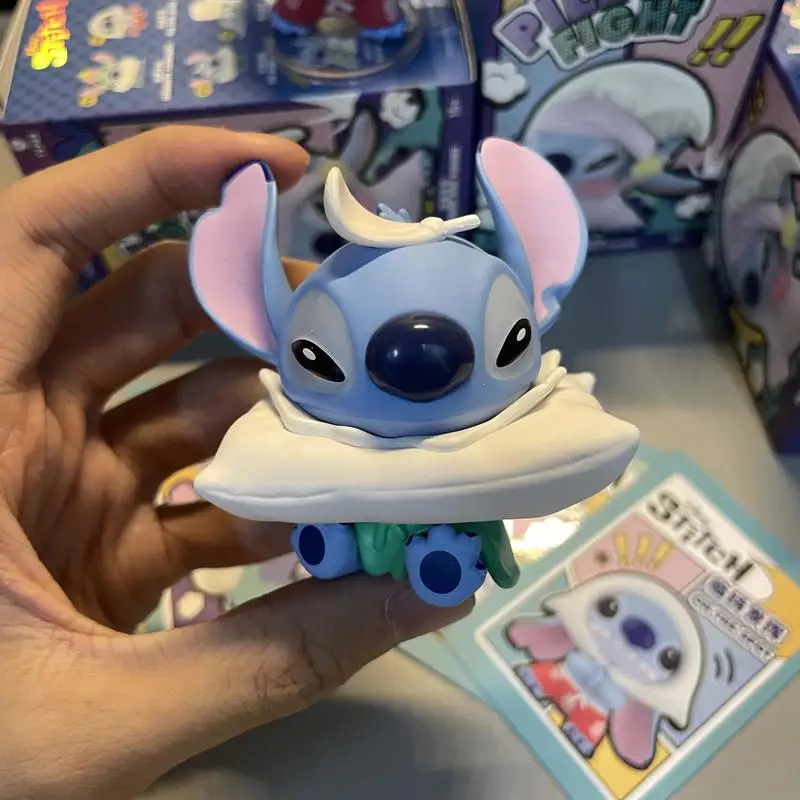 Miniso ديزني غرزة وسادة القتال سلسلة صندوق أعمى لطيف غرزة العصرية لعب دمية الشكل زخرفة مكتب هدية عيد الميلاد عيد ميلاد