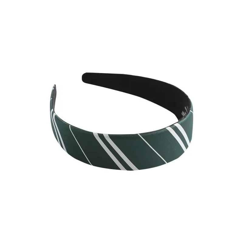 Twill Headwear Wizard Magic Headband School Slytherin Striped Head Wear Cosplay Hair Rope Accessories Scrunchie Props Halloween