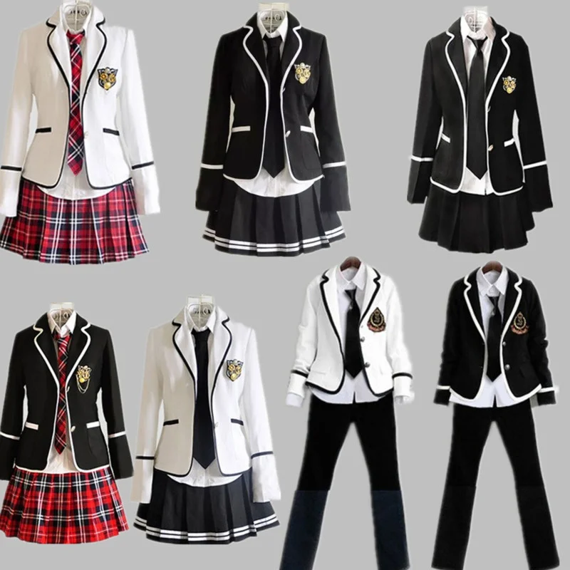 Uniforme Escolar de coro de manga larga para estudiantes, conjunto de uniforme jk para niños y estudiantes de secundaria, Japón y Corea del Sur