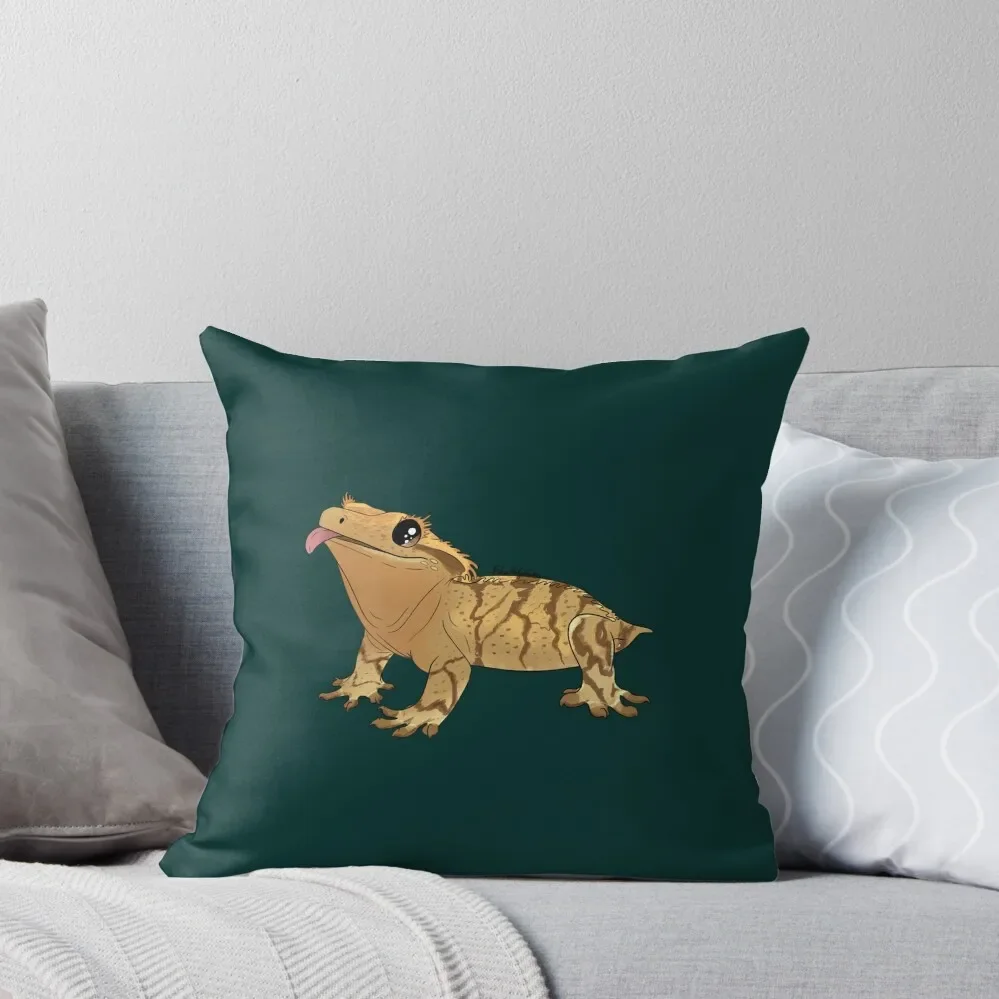 

Tiger frog-butt crested gecko Long Throw Pillow Sofa Cushions Covers pillow