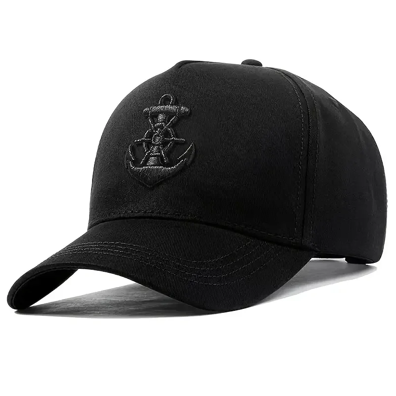 Hip-Hop-Baseballkappen für Männer und Frauen, Baumwollkappen mit Anker-Stickerei, Dad Hats, Baumwoll-Snapback-Hip-Hop-Trucker-Hüte, Outdoor-Sonnenhüte