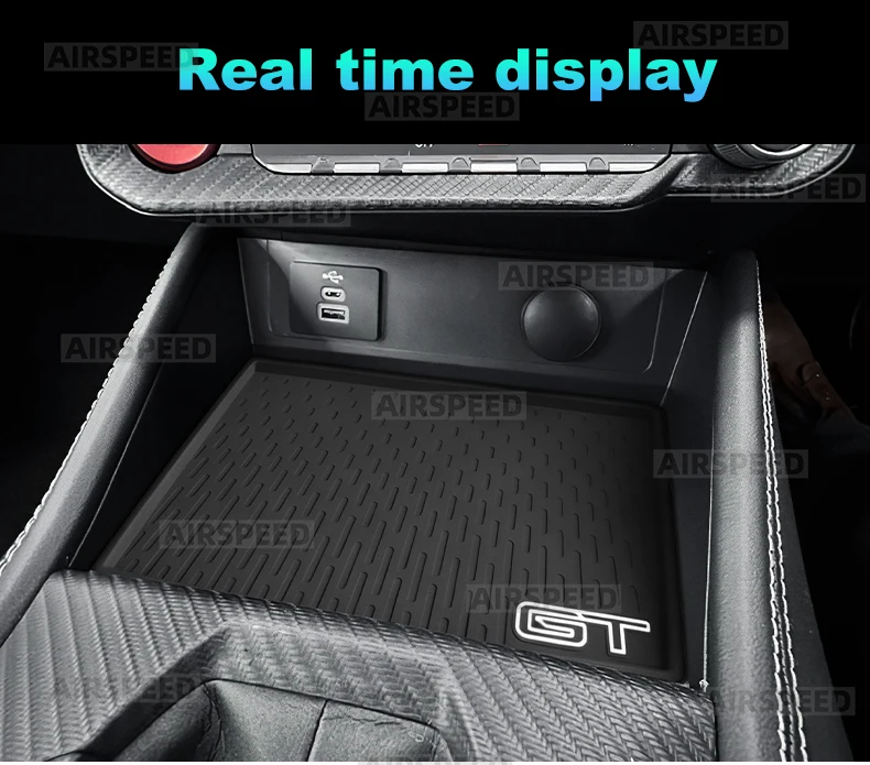 Kabelloses Ladepad für Ford Mustang GT Dark Horse EcoBoost 2025 2026 2027 Auto Silikon Rutschfeste Schutzmatte Staubdichte Matte – Detail 7