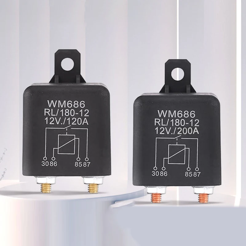 Universal DC 12V 24V 100A 120A 200A WM686 Relay 4 Pin Normal Open Car Starter Relay For Battery ON/OFF Split Charge Relay Switch