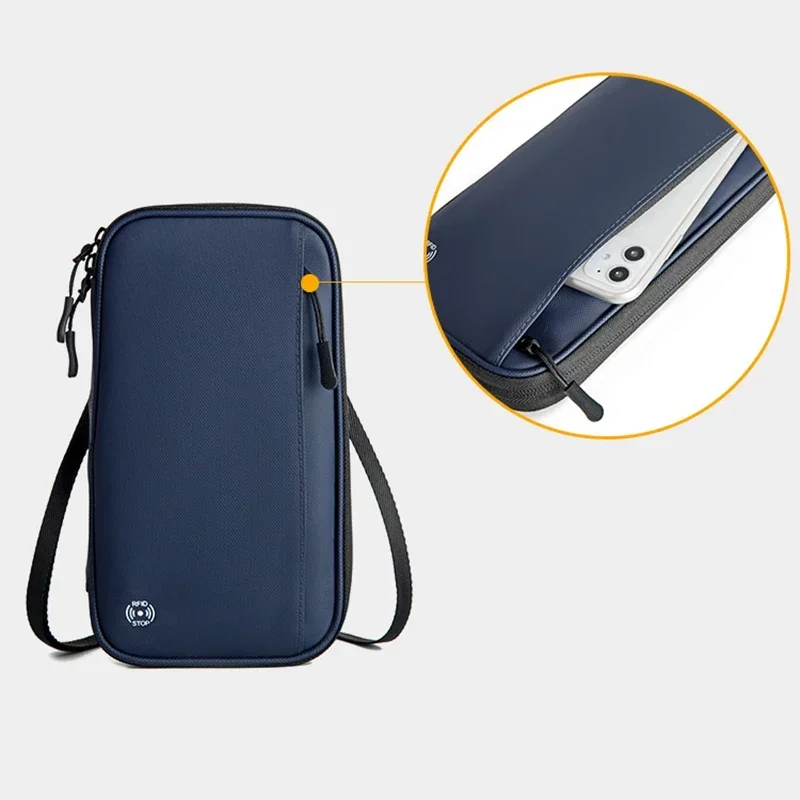 Gadget da viaggio portadocumenti portadocumenti Organizer per famiglia porta carte di credito per passaporto maschile portafoglio RFID durevole e impermeabile