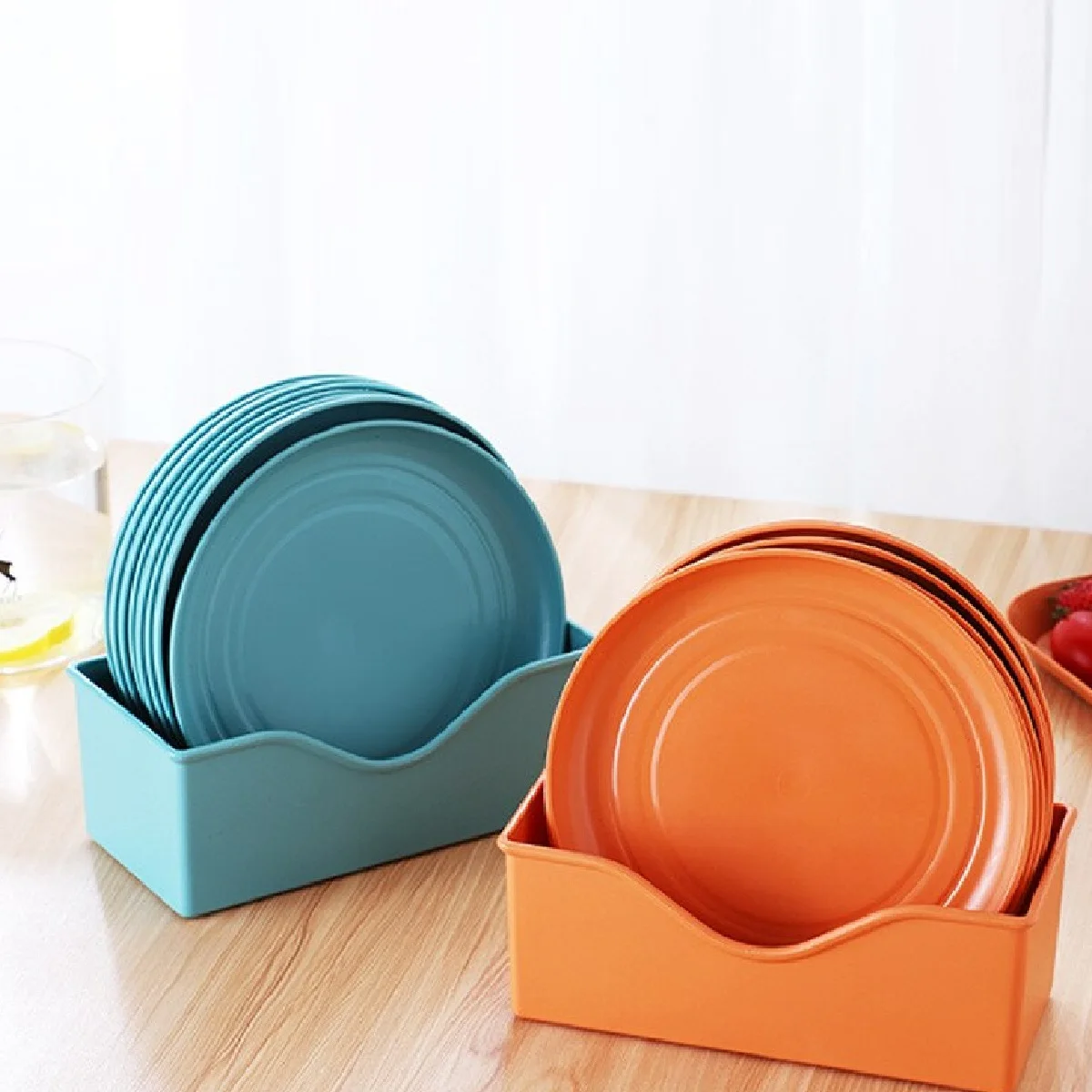 Set 16 Dessert Dishes 15cm + 2 Holder Organizer