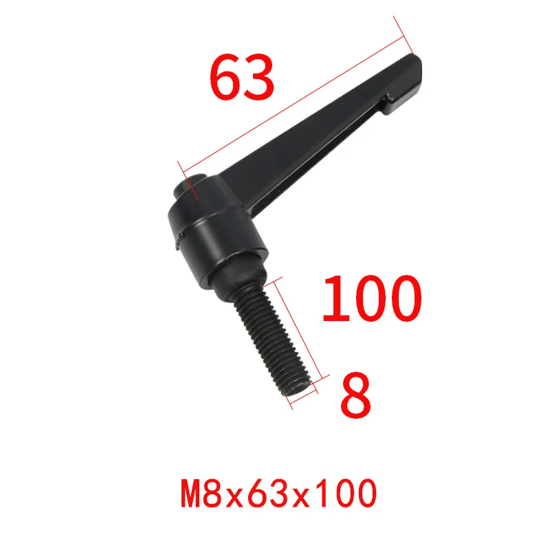 1PC M8 Adjustable Handle Lever Clamping Handles Thread Metal Knob Machinery Tools Clamping Lever Machinery Handle Screws Bolt