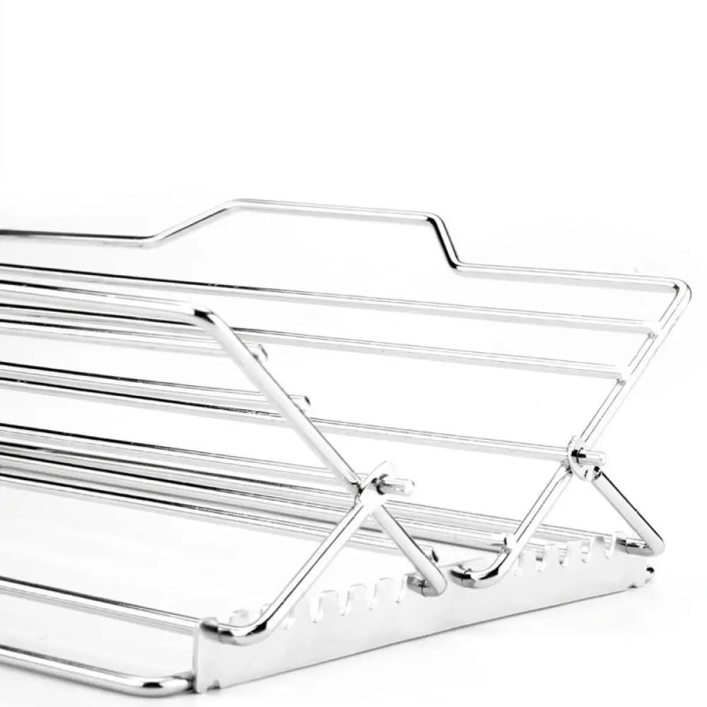 Versatile Adjustable Chicken Roaster Rack Foldable Stainless Steel Grill Stand Kitchen Baking Tool For Oven Outdoor Cooking