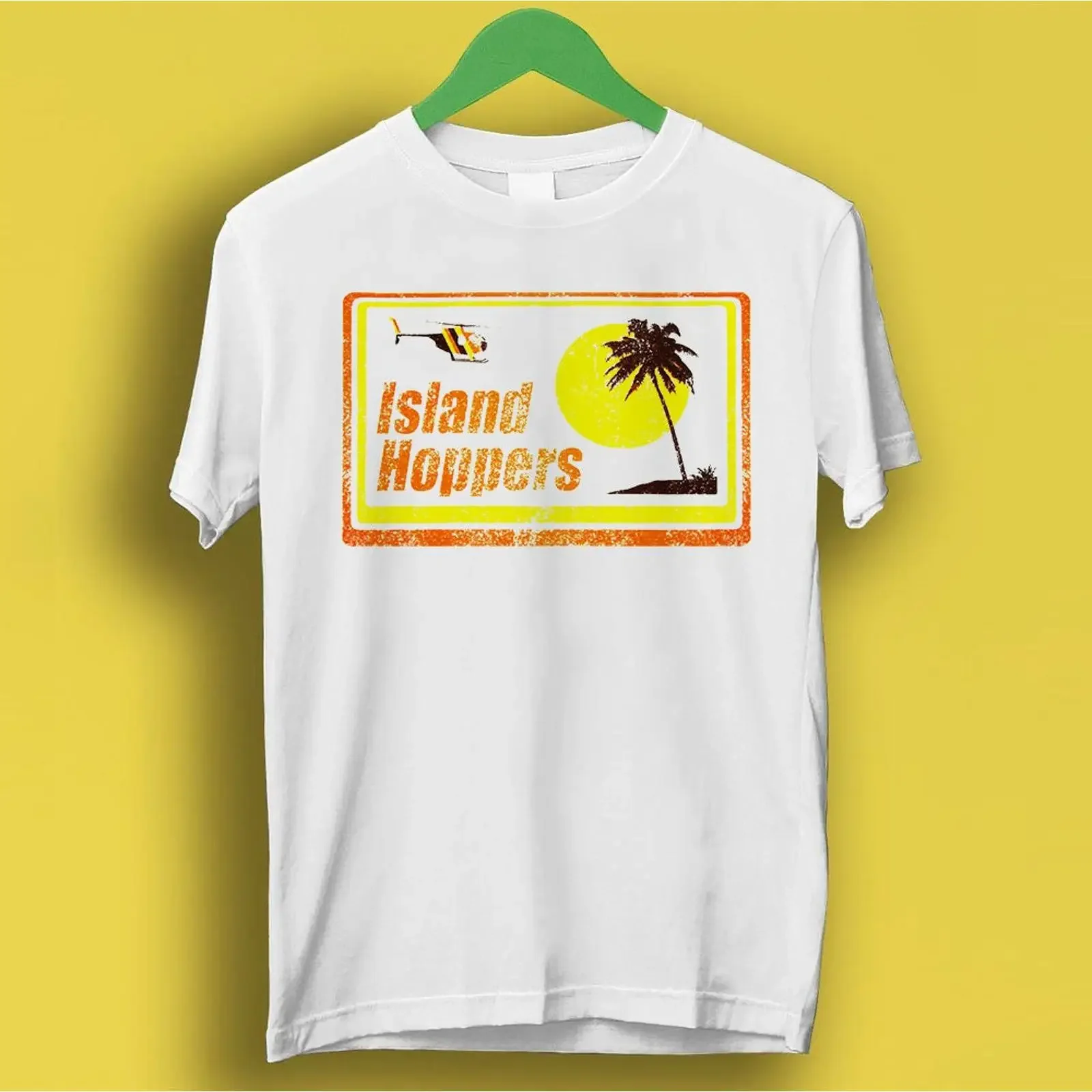 Island Hoppers Super Cool Hipster Fashion Best Music Movie T Shirt P1181 vintage Washed fashion Comfortable graphic Breathable