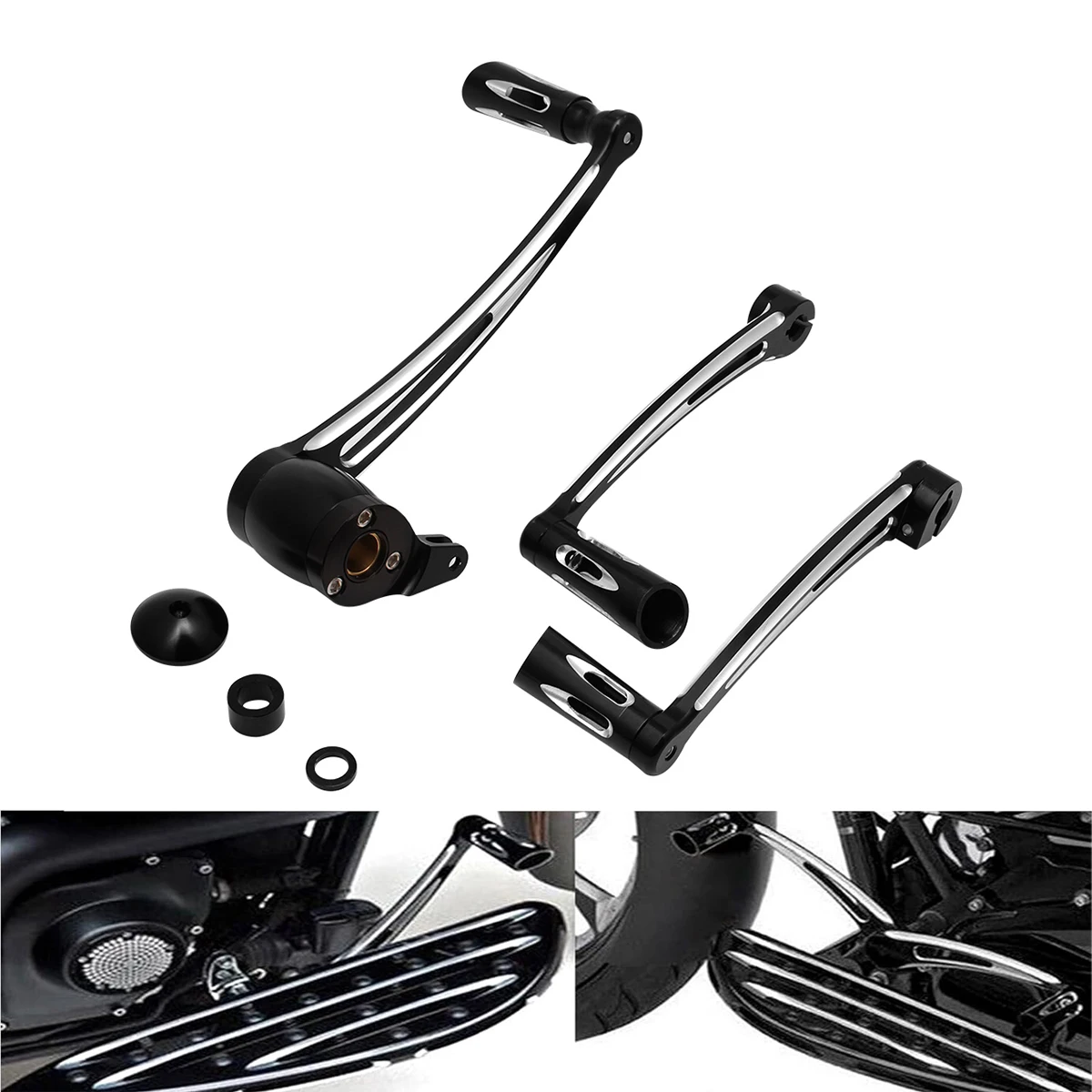 

Педаль тормозного рычага с пяткой и носком, рычаги переключения передач, подходят для Harley Touring Road Glide Street Electra Glide Road King 2014-2025