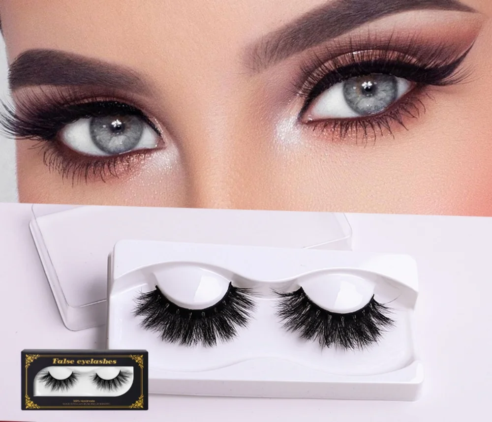 3D立体ミンクファーつけまつげ ハンドメイド ナチュラルまつげ 100%クルエルティフリー フルストリップまつげ メイクアップ 3Dミンクまつげ