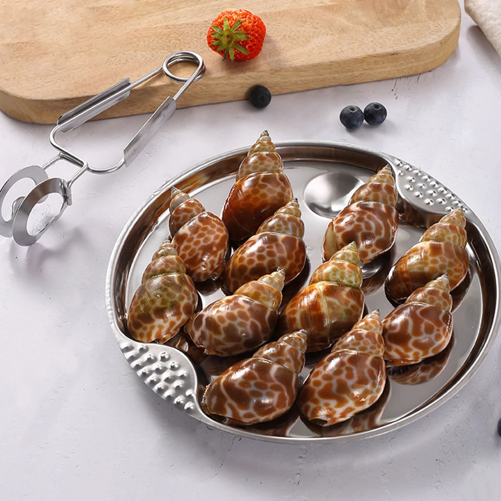 

1 set Stainless Steel Escargot Pan 12 Heads Spiral Baking Dish Snail Tray Seafood Cooking French BBQ Restaurant