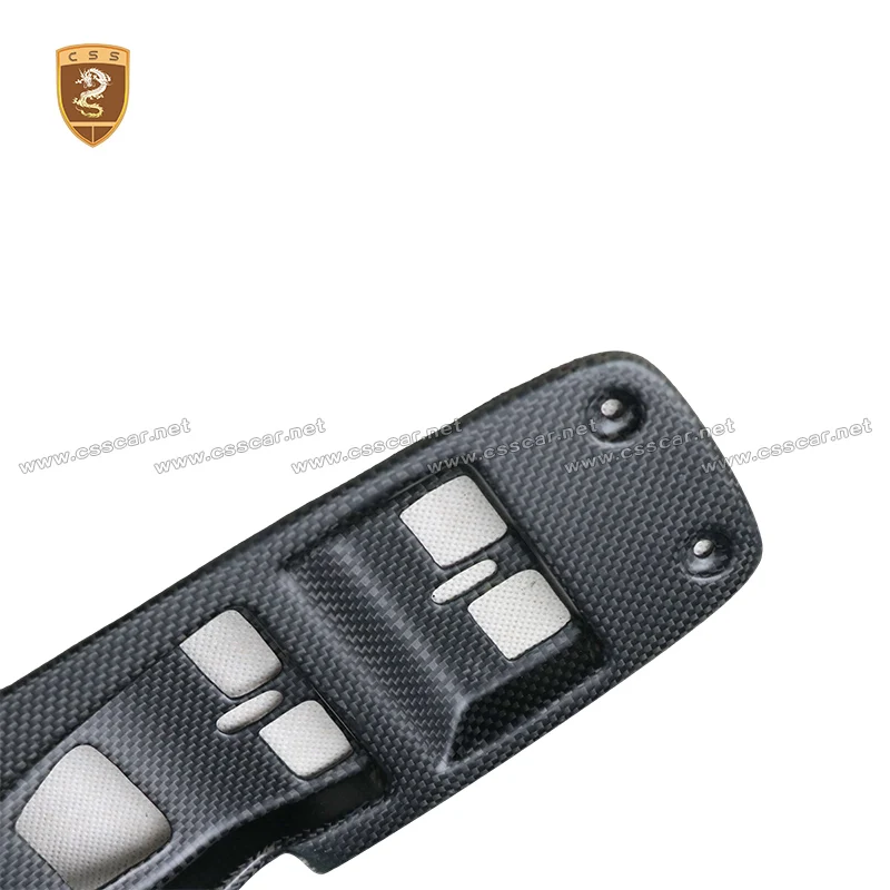 Carbon Fiber Central Control Panel Cover Decoration Trim Rod with Base For Ferrari 488 Pista Interior Modification Parts