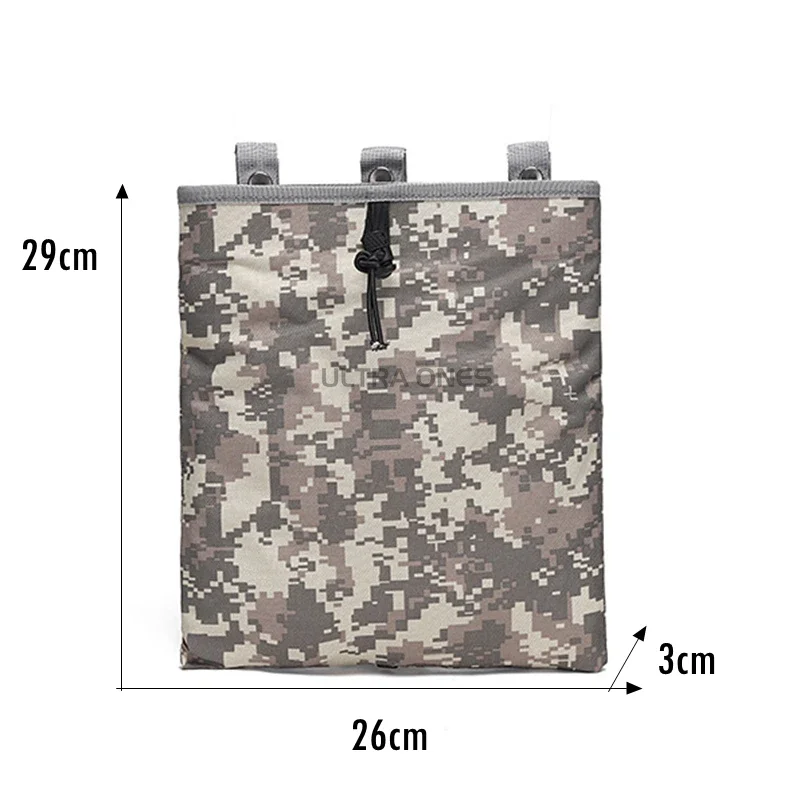 Shooting MOLLE Dump Pouch Tactical Mag Recovery Bag Drawstring Magazine Recycling Storage Pack Hunting Gear Holder Waist Packs