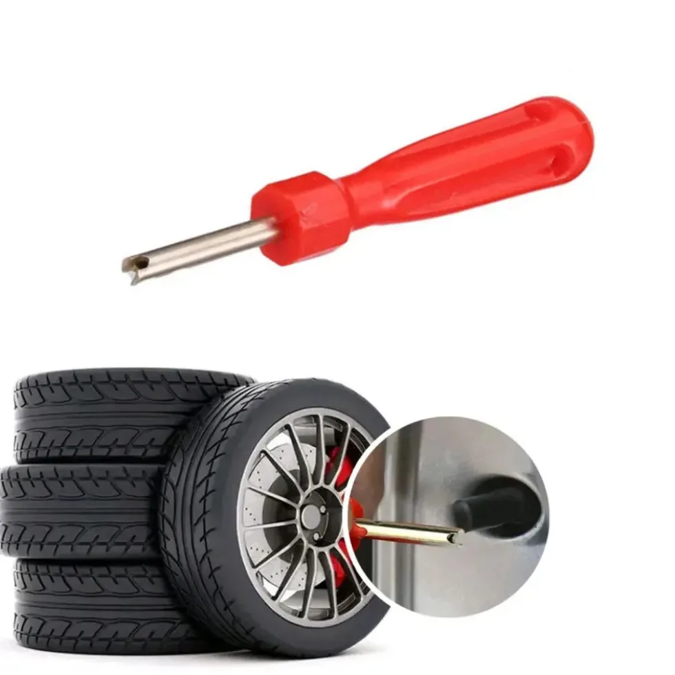 1Pc Motorcycle Valve Stem Core Remover Slotted Handle Tire Screwdriver Car Tire Repair Install Tools Bicycle Auto Accessories