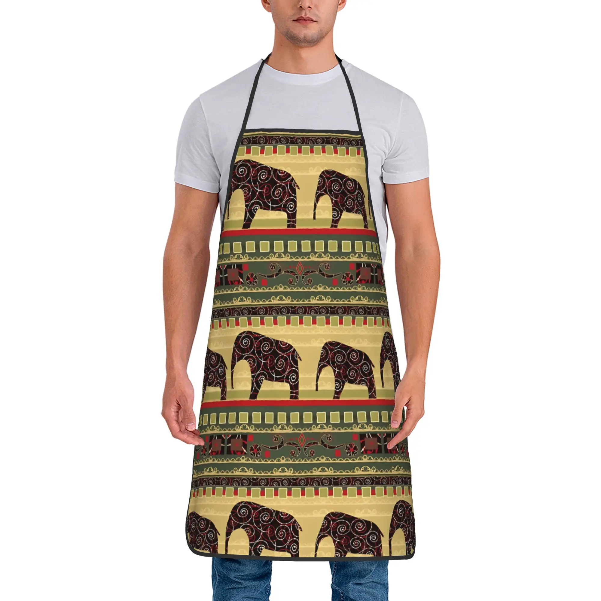 

Африканские слоны Зеленый сверхпрочный рабочий фартук