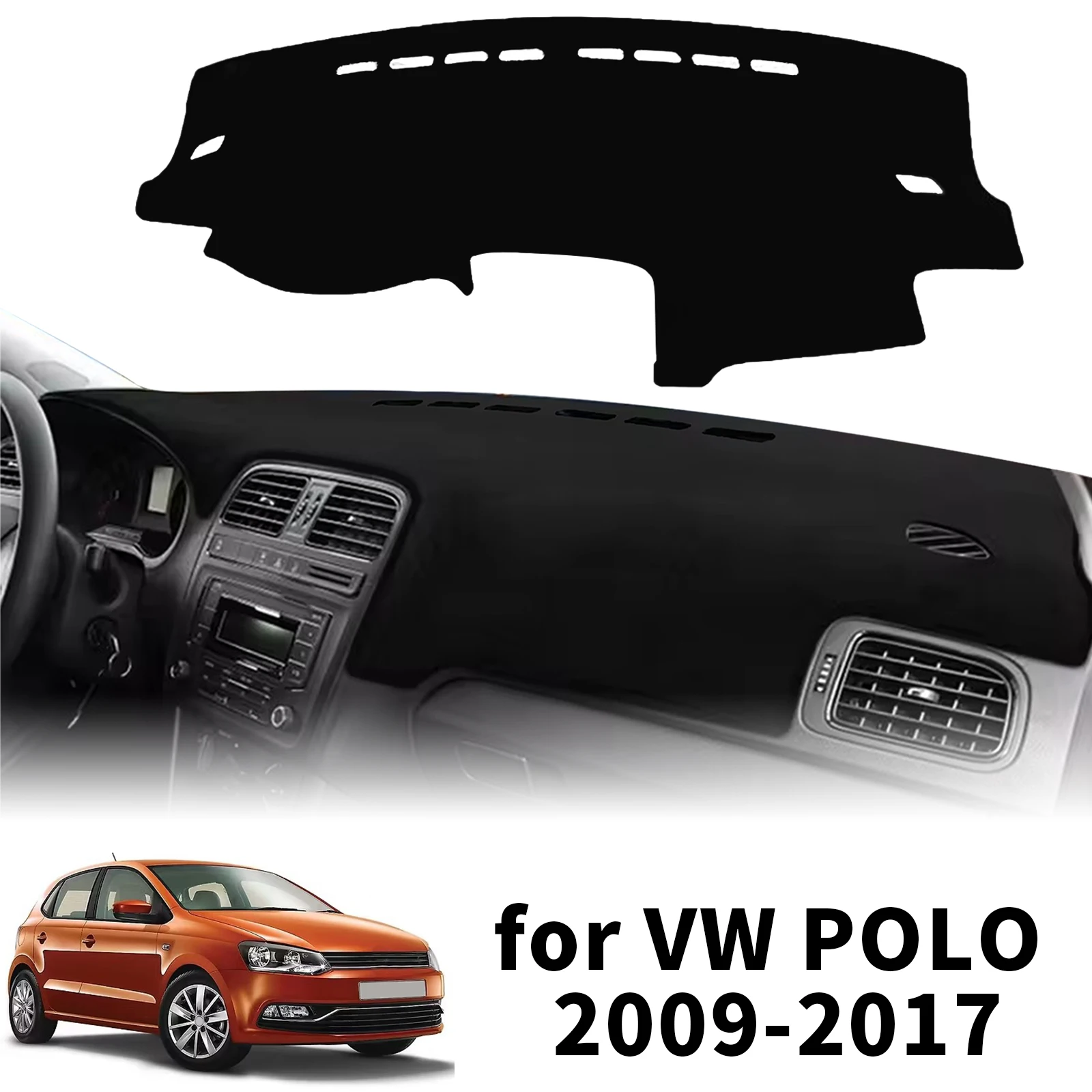 

for Volkswagen VW POLO MK5 2009~2017 6R 6C Custom Fit Car Dashboard Cover Sunshade Dash Mat Anti‑Slip Dashmat Protector Pad