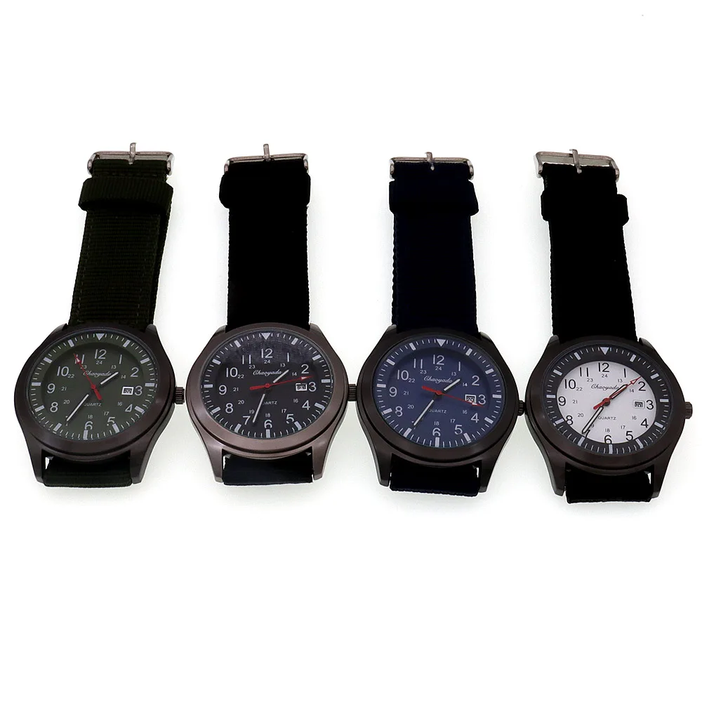

Luxury Men's Quartz Watch Sports Casual Army Design Nylon Strap Wristwatch for Gifting