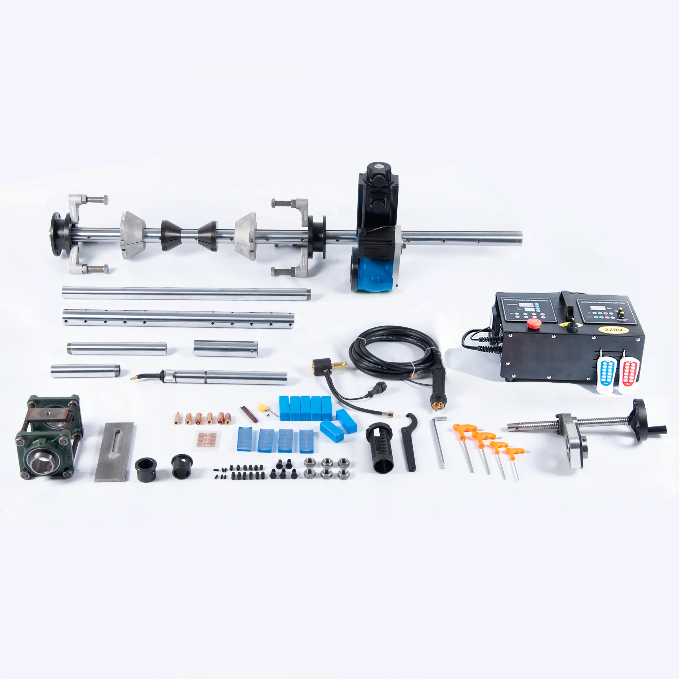 Macchina per alesatura e saldatura portatile per riparazione di fori compatti da 55-160 mm per riparazione di escavatori Riparazione di fori perni per escavatori sul posto