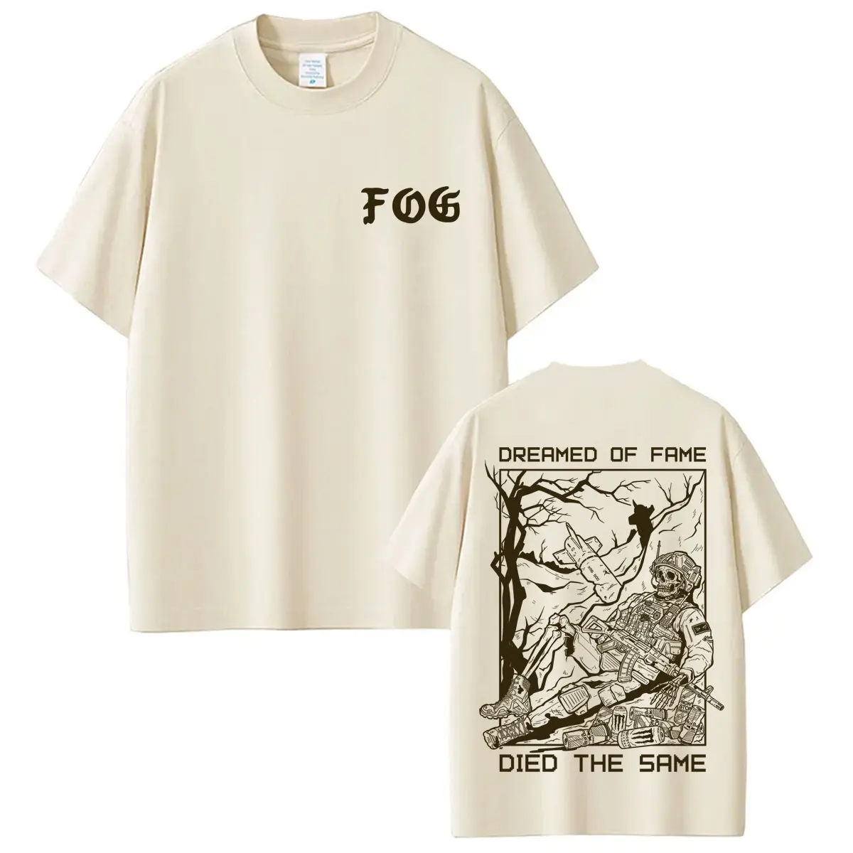 Forward Observations Group Death Skeleton T Shirts Vintage Gothic Men Women T Shirt Cotton Oversized Casual T-shirts Streetwear