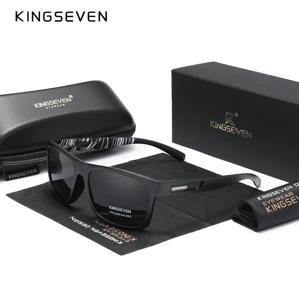 

KINGSEVEN Brand New Design Sunglasses For Men Glasses Polarized Women UV400 Anti-Glare HD Lens Fashion Outdoor TR90 Eyewear