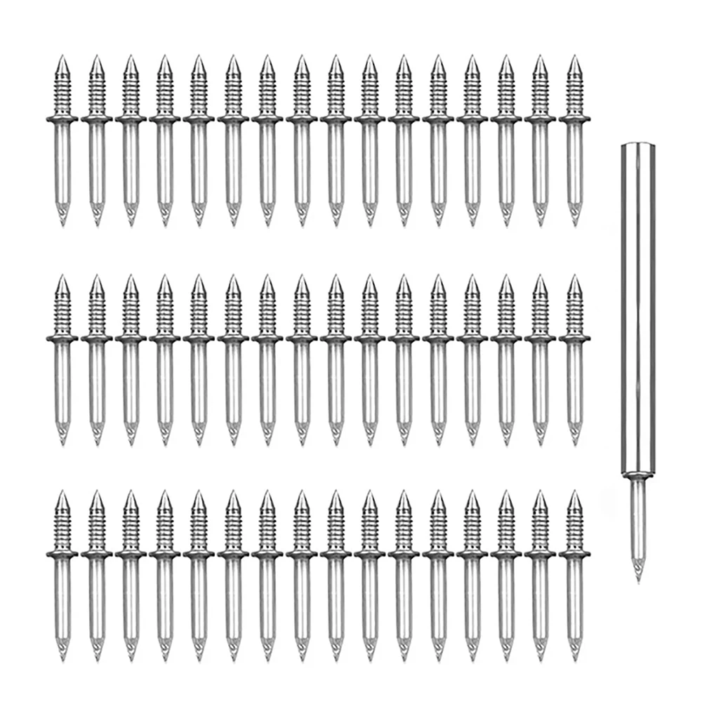 50 pcs double head skirting seamless nails, skirt line non-marking nails, invisible security screws, with special socket tool