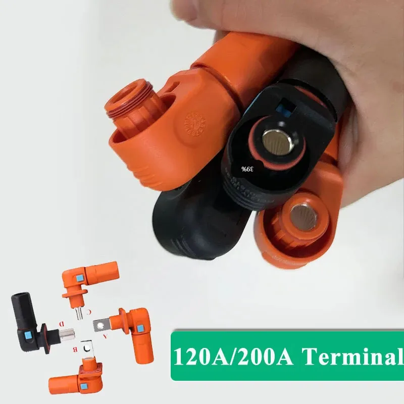 120A 200A Lithium Battery Connector Waterproof Energy Storage Connectors Single Core10-70mm² High-Current Through Wall Terminal
