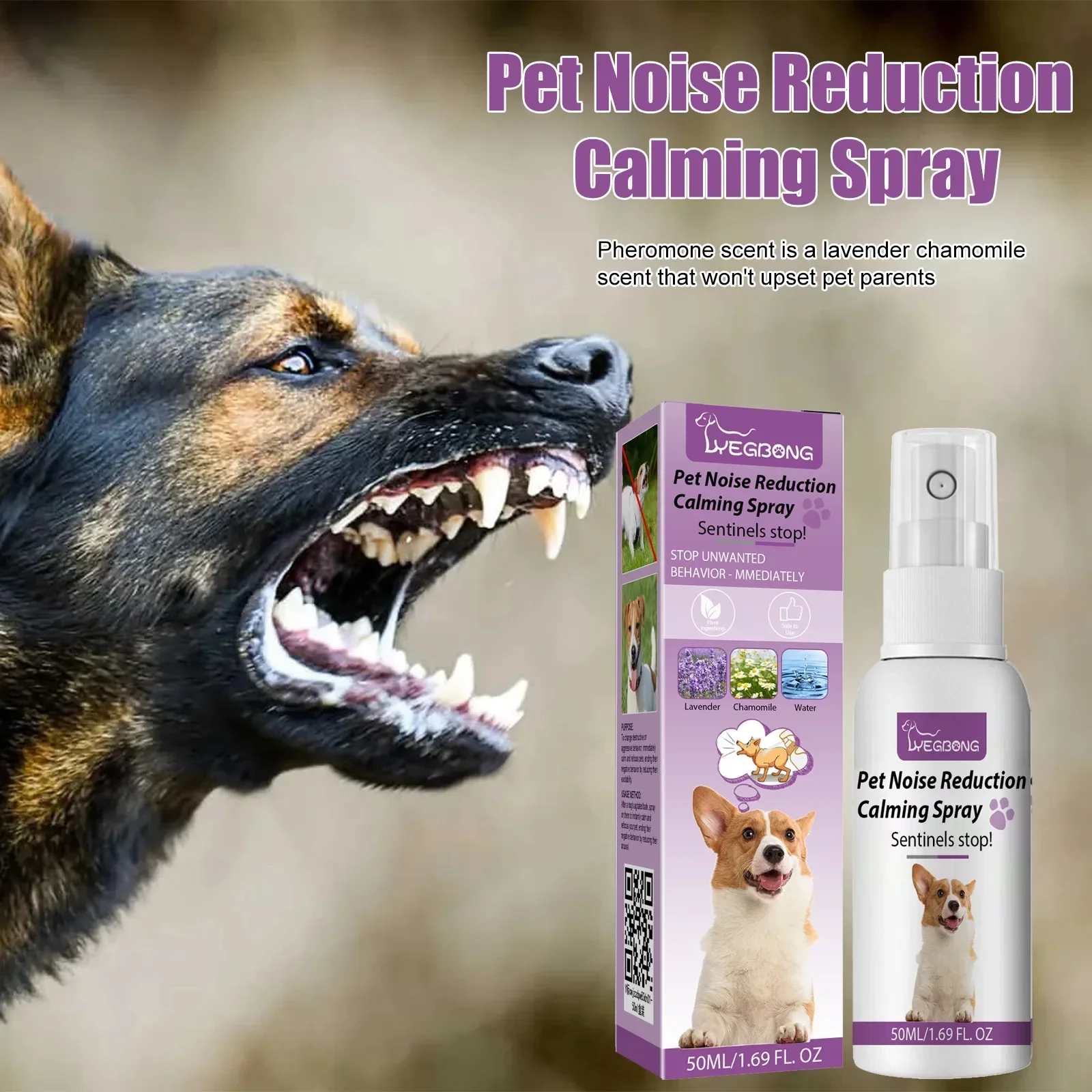 Pet Smoothe Mood Spray Relief Nervous Prevent Restless Anti Howl Pet Sedation Reduce Excitability Calm down Anti Pet Noise Spray