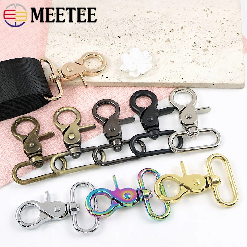 

10/20Pcs 20-50mm Metal Swivel Snap Hook Buckles for Bags Pet Collar DIY Accessories Lobster Clasp Keychain Carabiner Clips Strap