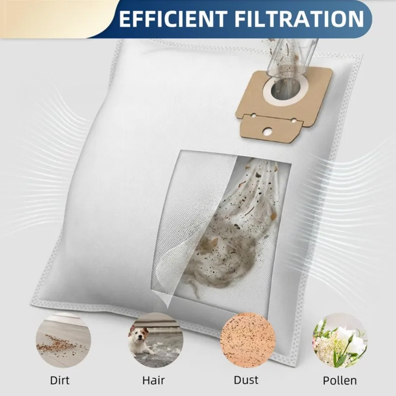 【GARMENT】Vacuum Cleaner Accessories 12Pcs Replacement Dust Bags Non-Woven Garbage Bags For Karcher Cv30/1 Cv38/2