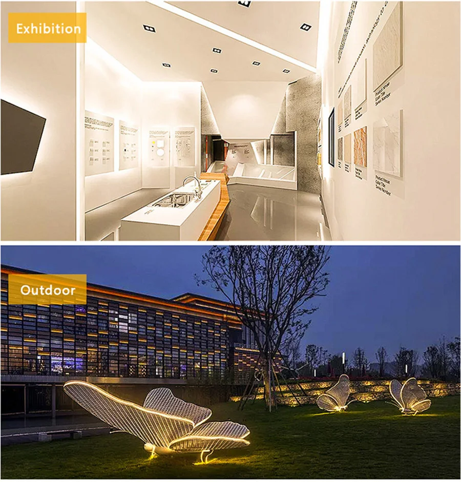 AC220V Waterproof LED Strip Lights IP67 High Brightness 60LEDs/M LED Tape For Home Room Kitchen Decoration Lighting with EU Plug