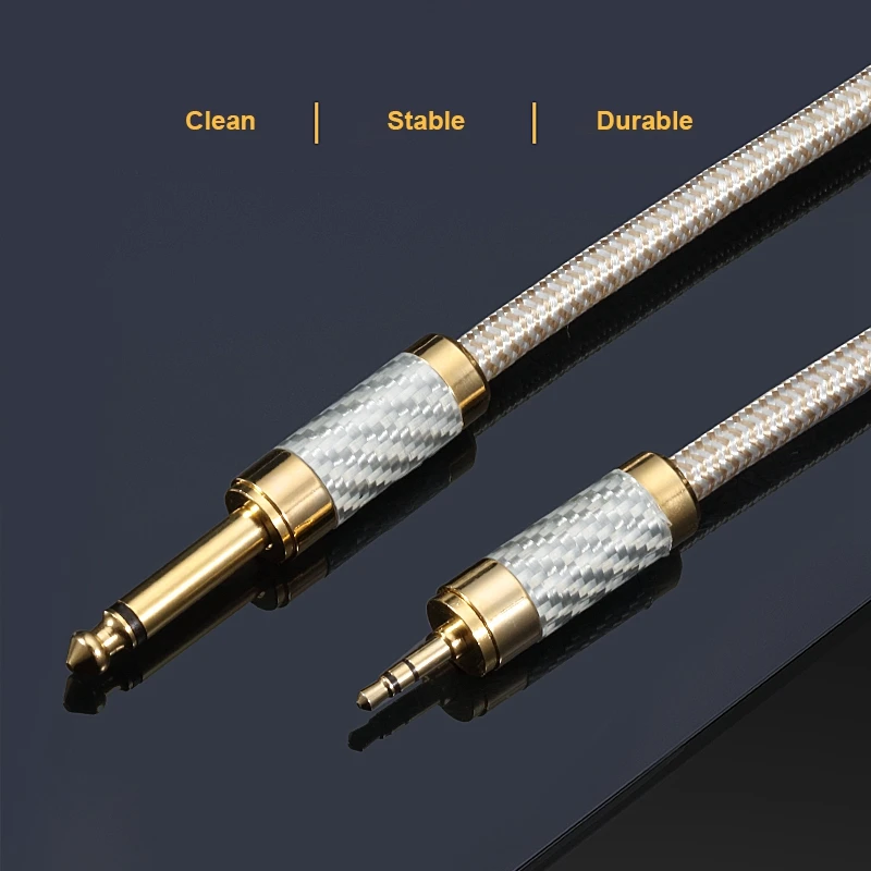 Hifi Audio Cable Mini Jack 3.5mm to MONO 6.35mm 1/4 Inch TS Jacke for Electronic Organ Guitar Sub-woofer Cable 1M 2M 3M 5M 8M