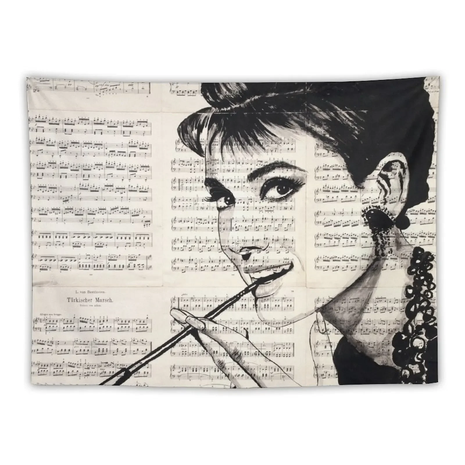

Audrey Hepburn Tapestry Wall Carpet Wall Mural Tapestry