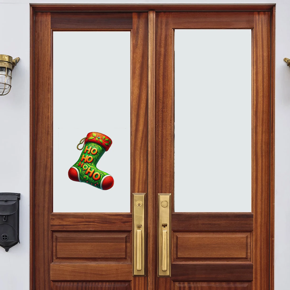 Three Ratels CFN203 Cartoon Christmas Sock Stickers for Home Decoration Door decals Christmas Stickers