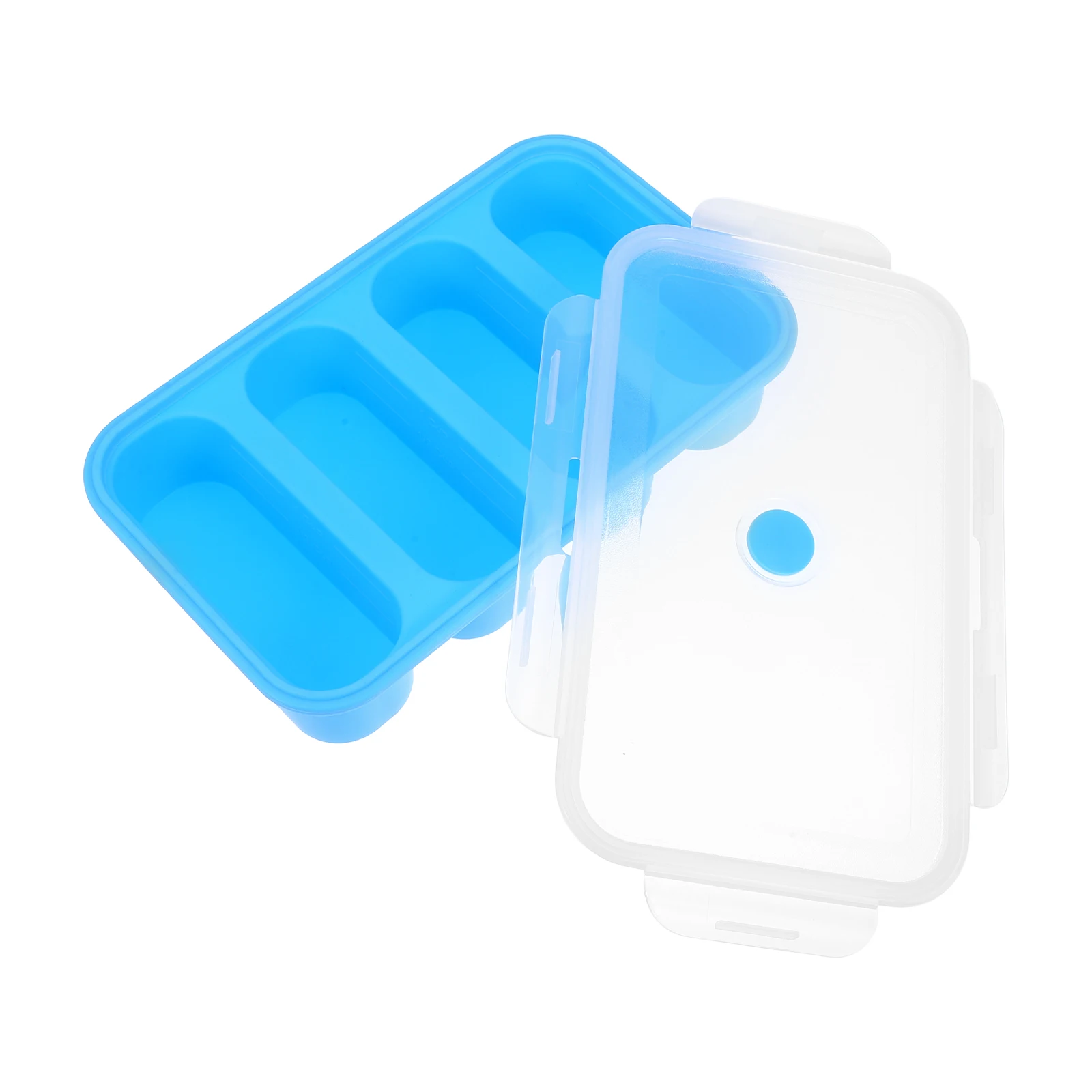 

3 Cells Yellow Silicone Freezing Tray Ice Mold Food Box Cube Maker Cocktail Whiskey Trays Molds Freezer Reusable Portable Leak