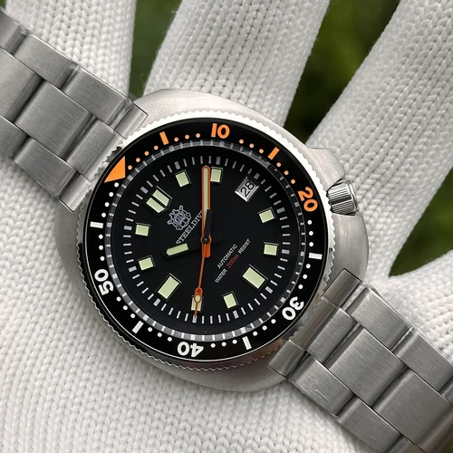 STEELDIVE SD1970C Reloj de buceo mecánico automático Capitán Willard NH35 Relojes TURTLE Resistente al agua 200 M Relojes de buceo para hombres