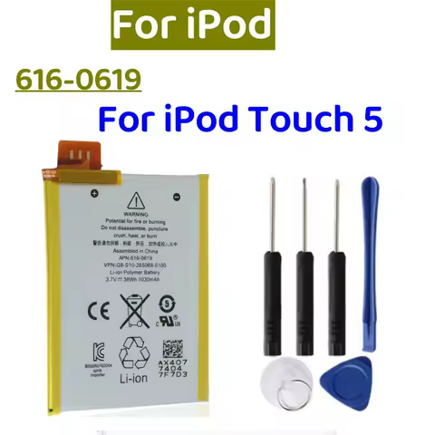 Battery 616-0619 A1421 Polymer Battery For iPod TOUCH 5 5th 616-0621 616-0619 LIS1495APPCC Batteries + Tools