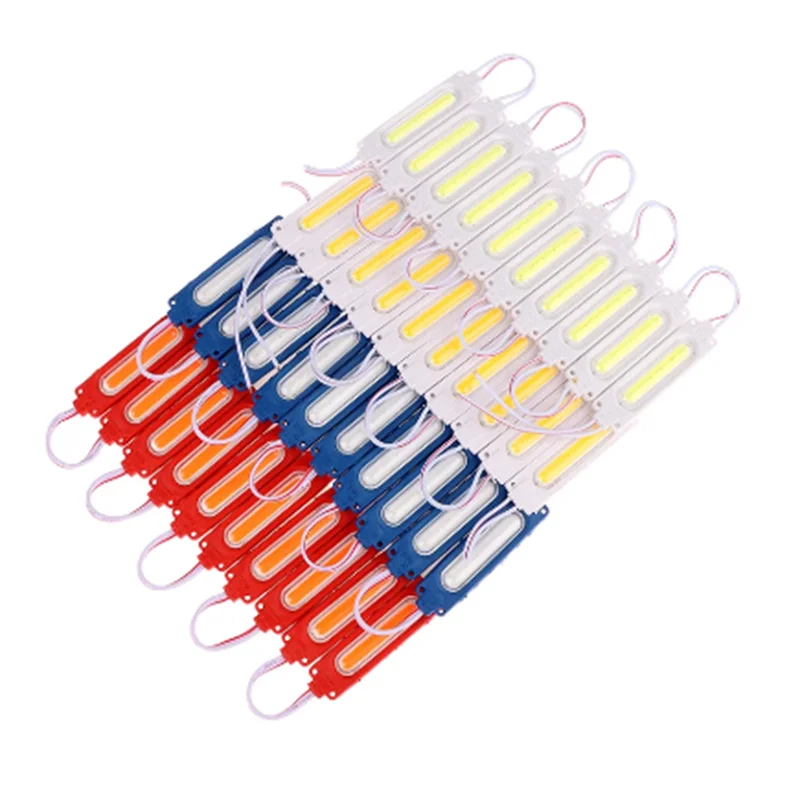20/100PCS Wholesale Waterproof IP65 24V Multicolour Led Module COB Light Backlight Shop Banner Christmas Decorations Warm White