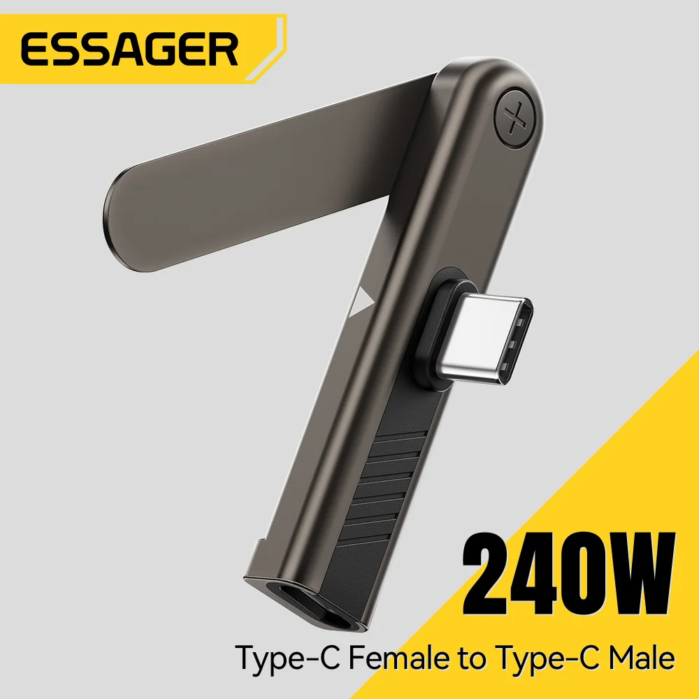 【¥61】Essager 240W 2-in-1 アダプタ 折りたたみ式スタンド付き-アリエク特価アラート