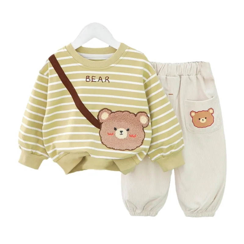 

New Autumn Baby Girl Clothes Suit Children Boys T-Shirt Pants 2Pcs/Sets Toddler Costume Infant Casual Outfits Kids Tracksuits