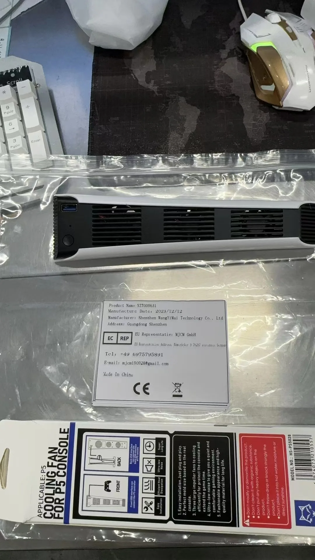 For PS5 Console External Host Cooling Fan Vertical Stand External Host Cooling Fan for Play Station PS5 Game Host Accessories