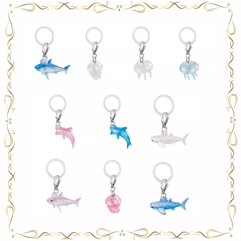 

Jelly Fish Mini Kawaii Collection Pendant Q-version Gashapon Action Figure Model Toys