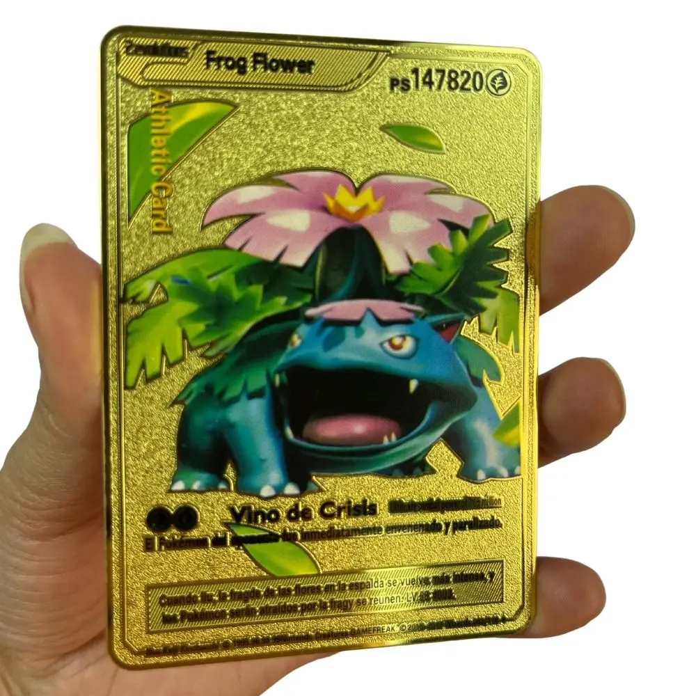 2023 najnowszy Pokemon Vmax V GX błyszczące złoto metalowy na kartę gra Tag zespół walki zamawiania serii prezent bożonarodzeniowy dla dziecka
