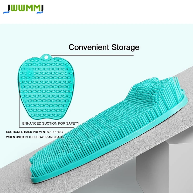 1pcs Lazy Person Rubbing Back Massage Bath Brush Foot Washing Bath Pad Anti Slip Pad Suction Cup Rubbing Foot Pad Bathroom